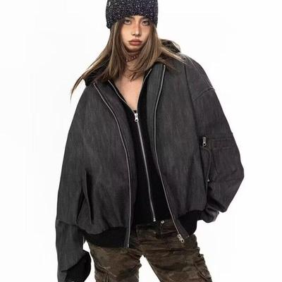 Мужская ретро американская рабочая куртка 2024 года - Кожаный дизайн с капюшоном для весны и осени