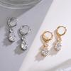 Aogu European & American Trendy Zircon Geometric Dangle Earrings for Women - High-end, Versatile Luxury Ear Accessories.