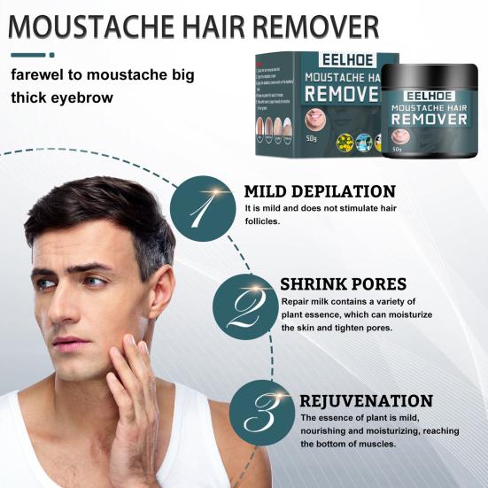 Cream Painless Wide Application Significant Effect Mustache Hair Removal Cream