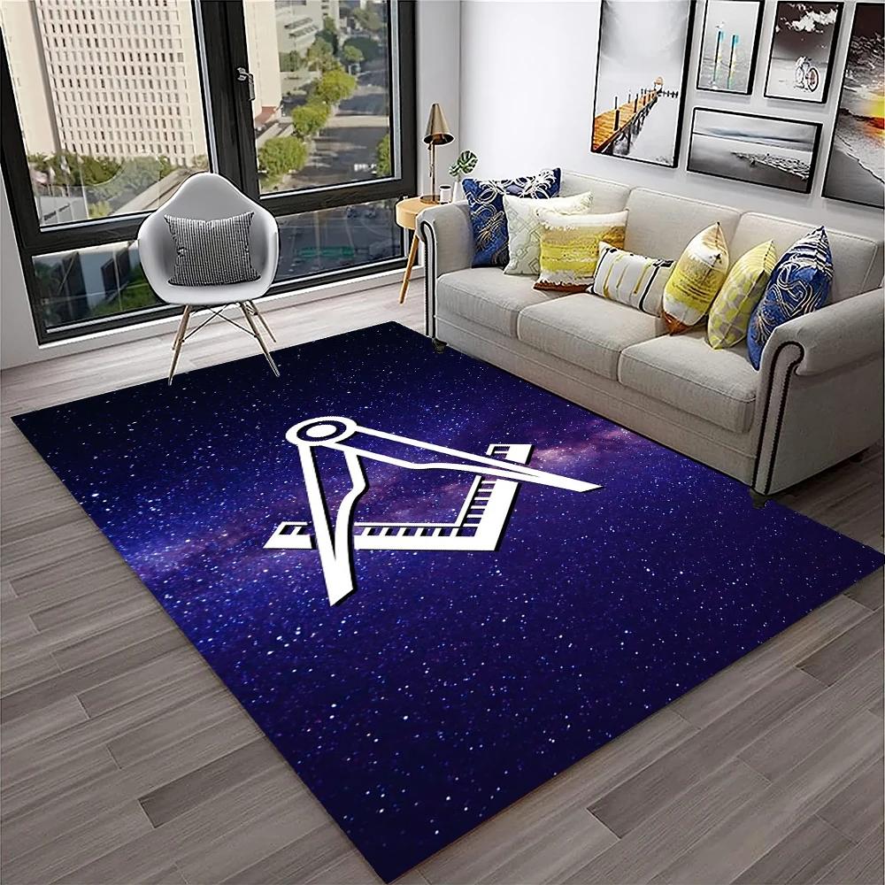 Masonic Freemasonry Illuminati Ring Carpet Rug for Home Living Room Bedroom Sofa Doormat Decor,Kid Area Rug Non-slip Floor Mat