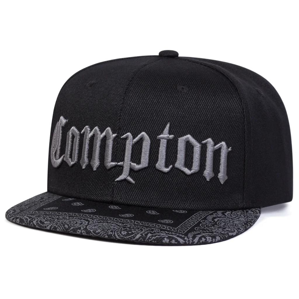 Унисекс Шляпы Hip-hop с вышивкой букв COMPTON Весна Осень Регулируемые Повседневные Snapback Бейсболки Шляпа для защиты от солнца на открытом воздухе