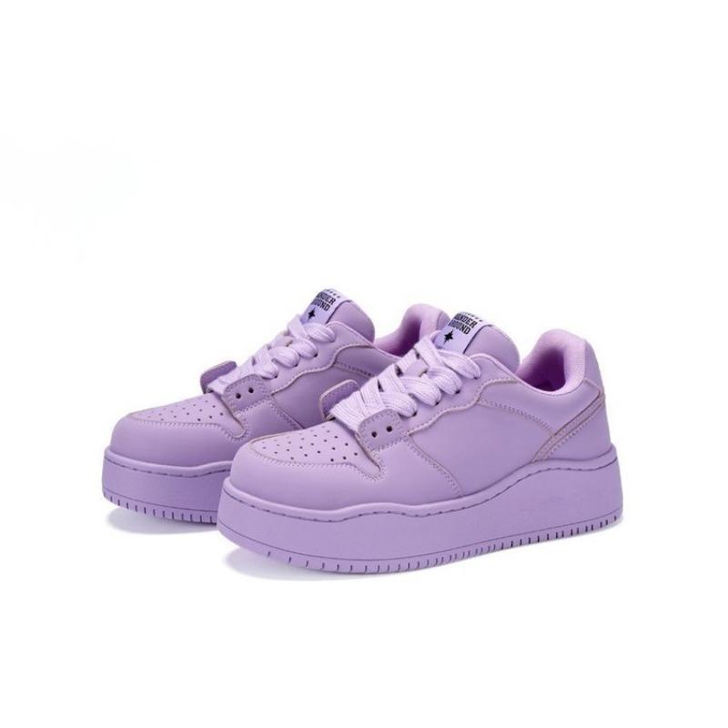 2024 Женская вулканизированная обувь Кроссовки на шнуровке Плоская студенческая повседневная обувь Толстая подошва Увеличивающая женская вулканизированная обувь