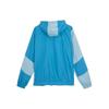 Puma Manchester City Mcfc Prematch тканая куртка с цветными блоками, повседневная тканая куртка с капюшоном и длинным рукавом, мужская куртка, синяя, серебристо-серая 774372-02