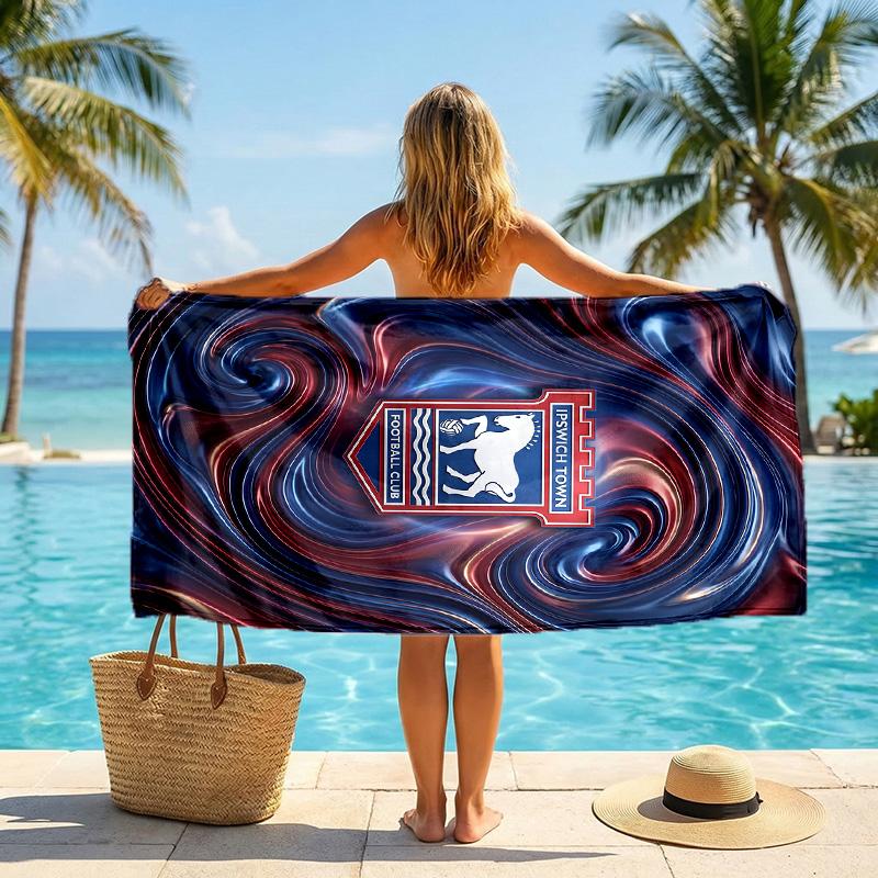 Ipswich Town Football Beach Towel Soft Microfiber Summer Towel Quick Dry Absorbent Towel for Beach Swimming Pool Travel