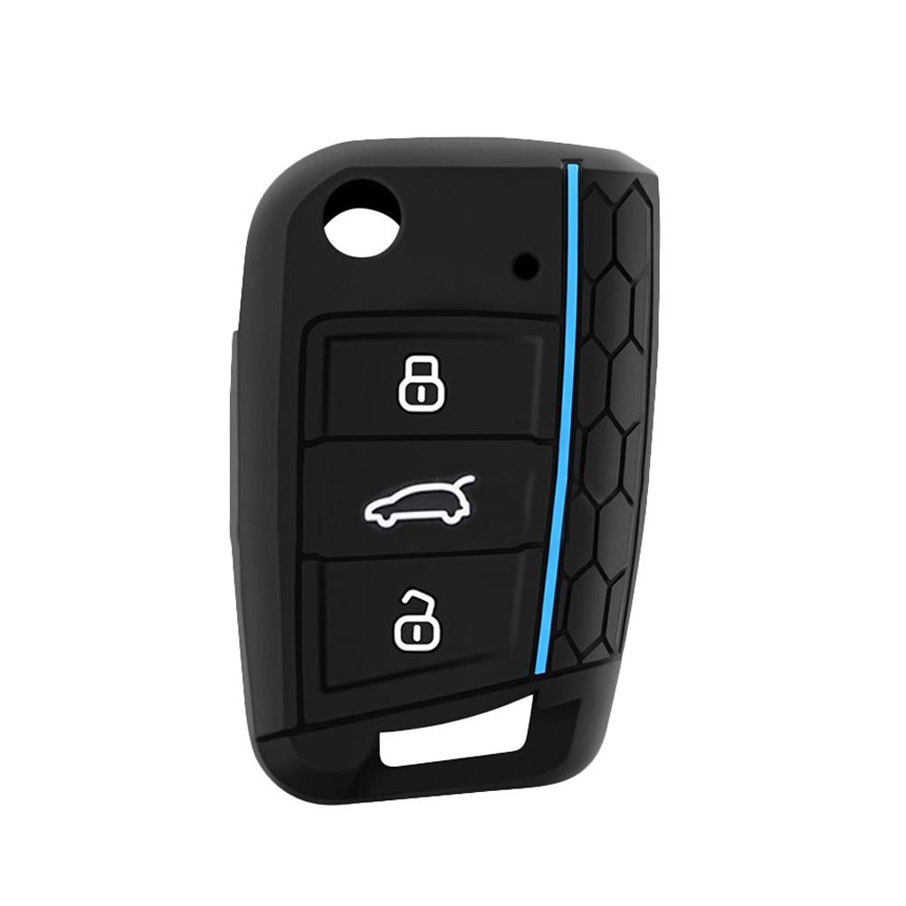 Силиконовый чехол для автомобильного ключа с полным покрытием Fob для VW Volkswagen Golf 7 MK7 Tiguan MK2 для SEAT Ateca Leon FR 2 Ibiza для Skoda Octavia