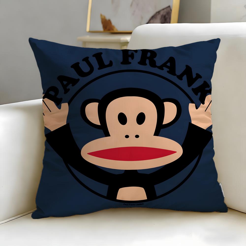 classic brand Paul Frank Cushion Cover Soft EasyWash Pillow Case Versatile for Couch Bed Travel and Office