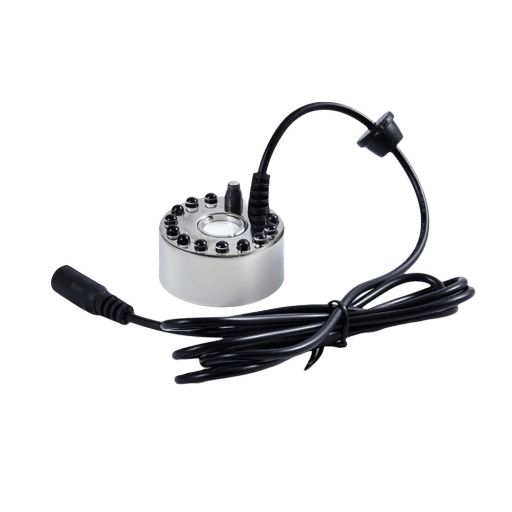 Трансформатор 24 В Ультразвуковой туманообразователь Цветной свет Распылитель Высокое качество Водяной насос для бонсай Садоводство