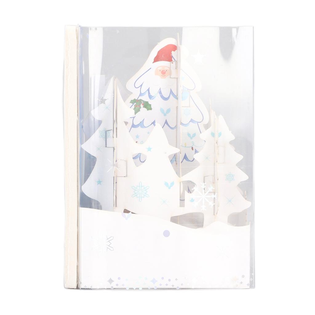 3D Popup Музыкальные рождественские открытки Ручная работа Ажурная гравировка Снежный пейзаж 3D рождественские открытки с бумагой