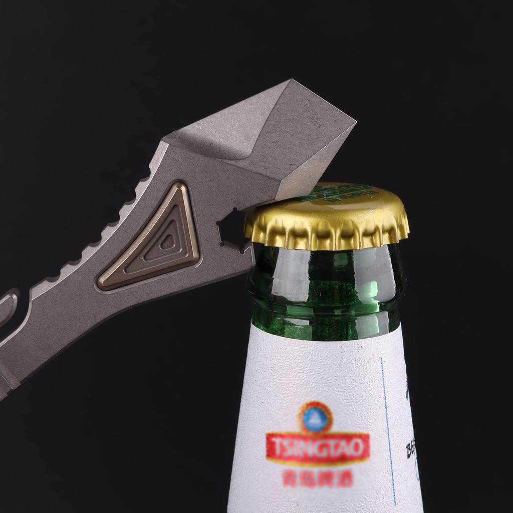 Инструмент Hamans EDC Prybar Титановый лом EDC Карманная открывалка для бутылок Портативный мультитул