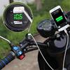 Car Motorcycle 3.1A 2 USB Charger Socket Waterproof Green LED Display Voltmeter
