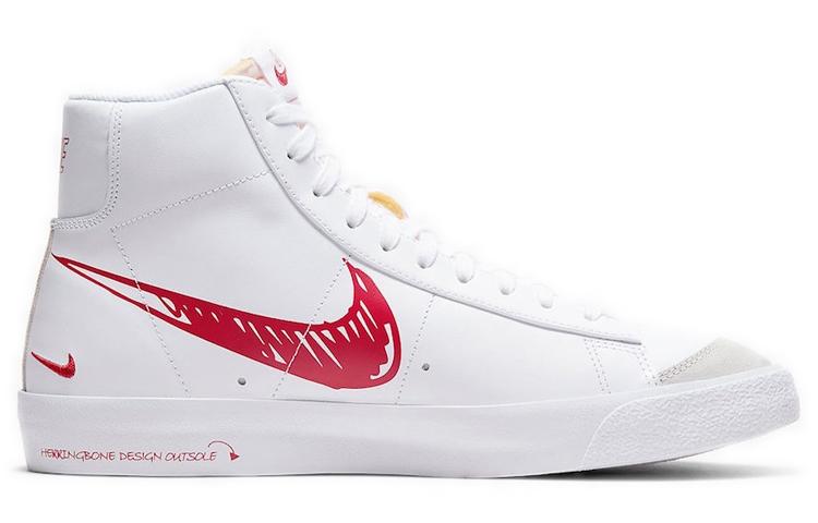 Nike Кроссовки Blazer Mid 77 Sketch White Red CW7580-100