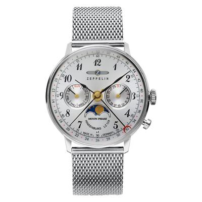 Повседневные часы LZ129 Hindenburg Moon Phase Silver 7037-M1 женские [Товар]