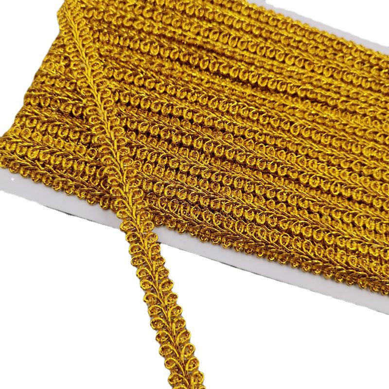 12 мм золотая и серебряная двухцветная кружевная елочка в виде сороконожки для аксессуаров одежды