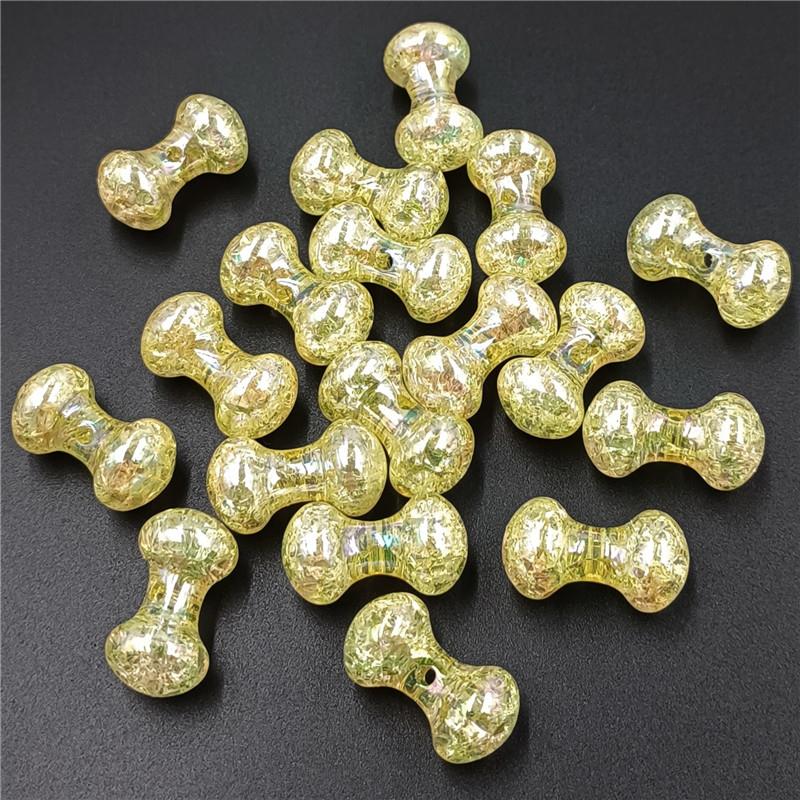 Материалы для изготовления украшений своими руками ручной работы, модные аксессуары в виде гантели, креативные бусины-вспышки цвета кристалл AB, 5 шт., браслет, ожерелье, акриловые аксессуары