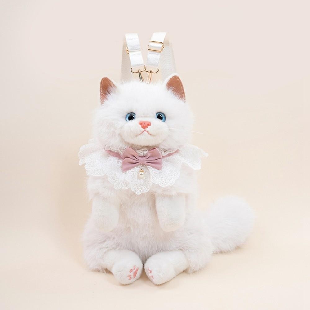 Новый реалистичный кукла-марионетка в виде кошки, рюкзак-кошка, мягкая пушистая, милая мультяшная кукла-рюкзак, школьные сумки, подарки