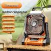 USB Rechargeable Portable Camping Fan with LED Light