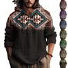 Printed Men's Cotton And Linen Shirt Hooded Long-sleeved Hooded Spring And Summer Casual Daily Wear
