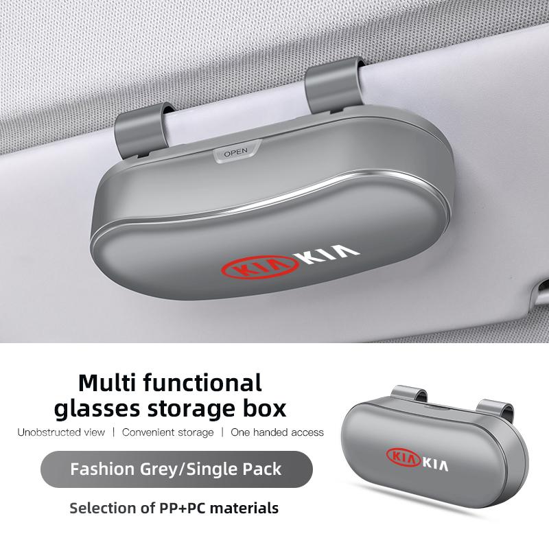 BTSOM1 Car Glasses Box Portable Auto Sunglasses Holder Eyeglass Case For KIA K5 K9 Sorento Ceed Sportage Carnival Stinger Forte Niro