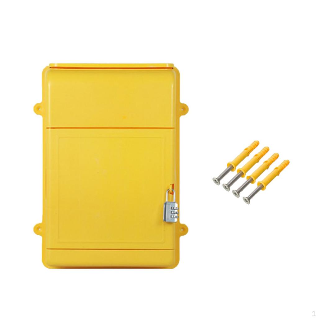 Mounted Mailbox with Combination Lock, Mailbox, Multi-purpose Ballot Box for Storing Envelopes,