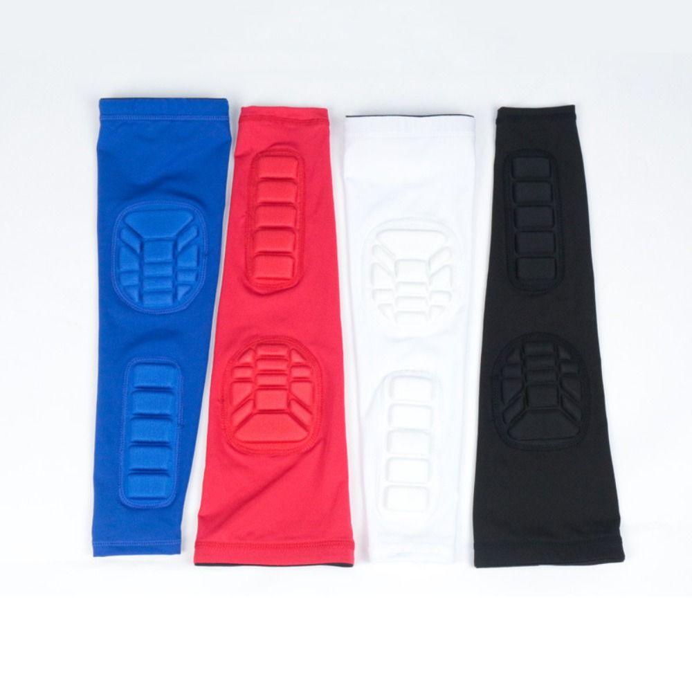 Durable Spandex Elbow Pads Elastic Black White Red Arm Sleeve Breathable Elbow Brace Unisex