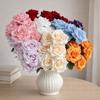 Silk Artificial Rose Flower 5 Heads Wedding Floral  for Wedding and Festival Decoration