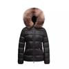 New national standard white duck down short down jacket women's clothing waist jacket fox big fur collar hooded and thin new black