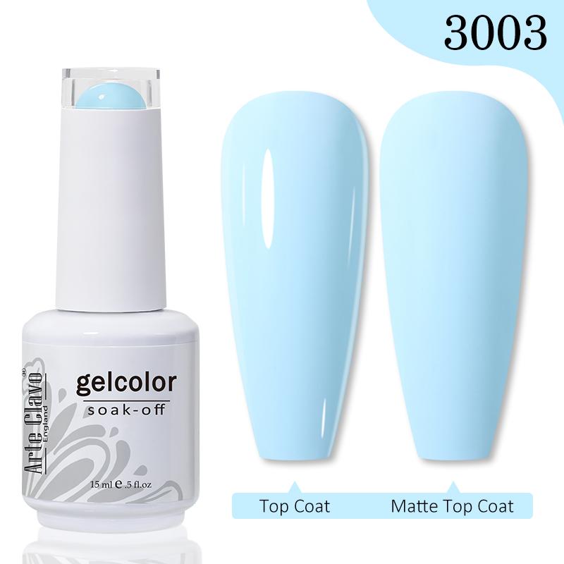 Arte Clavo 15 мл гель-лак для ногтей без сколов и выцветания, УФ-светодиодный замачиваемый верхний базовый гель, красочные УФ-гель-лаки для ногтей для ногтей