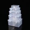 Transparent Storage Box Square Packing Boxes Portable Jewelry Beads Container Power Tools Holder