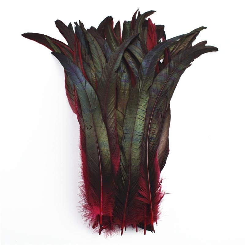 100 шт. Натуральные петушиные перья для украшения 25-35 см 10-12" Куриные фазаньи карнавальные аксессуары для рукоделия Декор для одежды