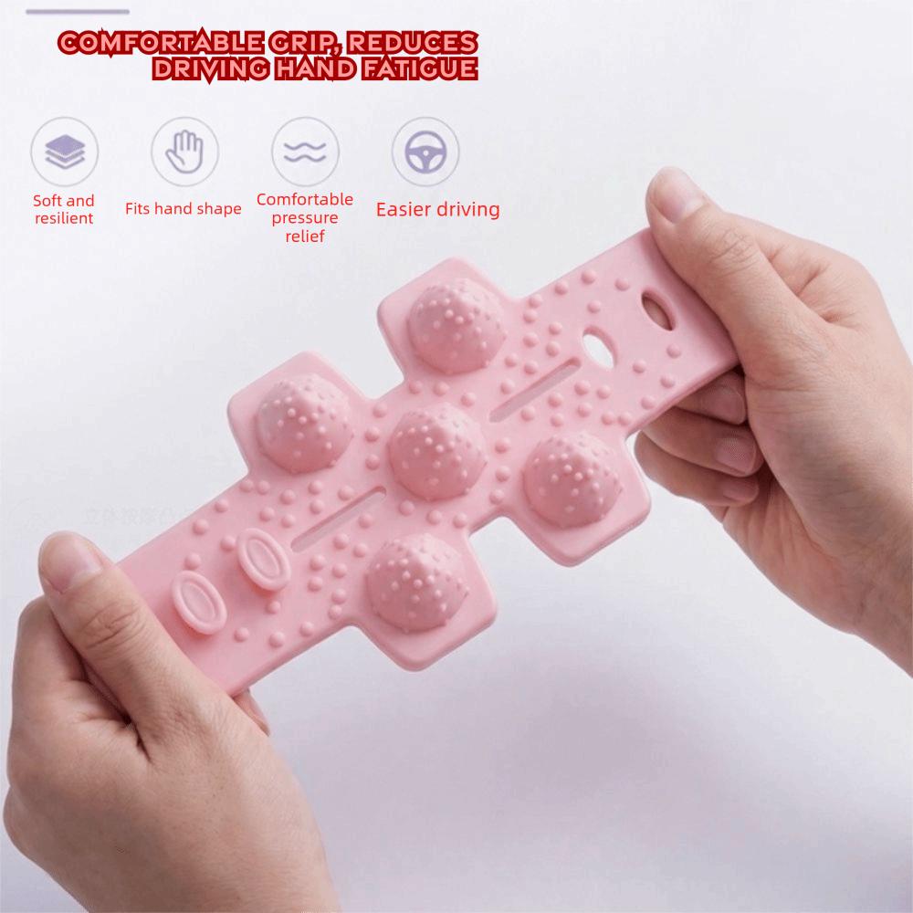 Soft Silicone Steering Wheel Wrap Dense Raised Particles Steering Wheel Grip Strap Long Trips