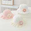 Flower UV Protection Fisherman Cap Cute Princess Baby Sun Protection Hat Princess Baby Sun Hats