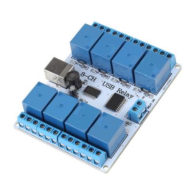 8-канальный модуль контроллера релейной платы USB типа B 12 В постоянного тока для автоматизации, робототехники, USB-контроллер реле типа B, USB-релейная плата