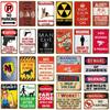 Warning Beware Of Zombies Coffee And Wifi Metal Signs Home Movie Room Retro Wall Painting Decor Man Cave Poster YJ133