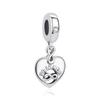 Original 925 Sterling Copper Charms Family Tree Love Heart Mom Pendant Beads Fit Brand Bracelets Necklaces Women DIY Zircon