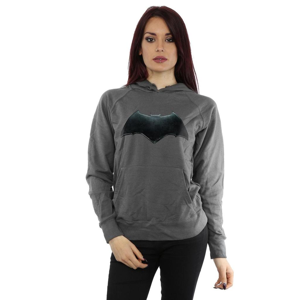 DC Comics Womens/Ladies Justice League Movie Batman Emblem Hoodie
