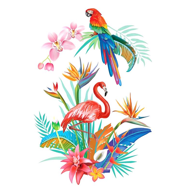Красивая наклейка с попугаем на автомобиль, самоклеящаяся наклейка, водонепроницаемые декоративные наклейки для автомобиля
