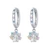 Orstarry Серьги-подвески из серебра 925 пробы с кристаллами, круглые, женские, с подвесками, модные, универсальные, ювелирные изделия для вечеринок, подарки