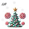 Christmas Tree Wall Decals Candy Window Static Sticker Waterproof PVC Removable Cane Holiday Stickers Glass Clings Decorative Decal for Store