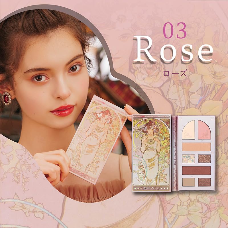 MilleFee Lady Flower Palette Complete Box Multi Palette Eye Shadow Cheek Highlight MilleFee Cosmetics