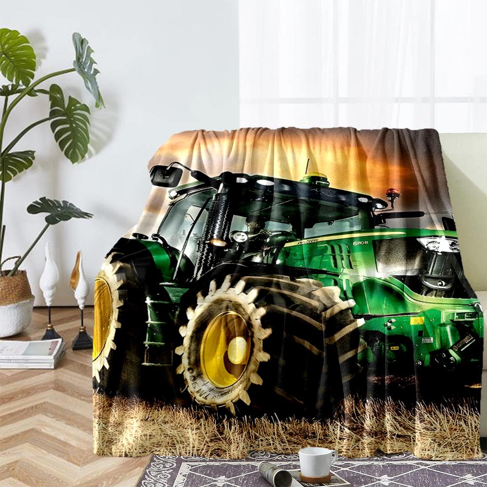 Truck Theme Printed Blanket - Perfect for Couch, Bed, Travel & Outdoor Use | Machine Washable, Cozy & Durable.