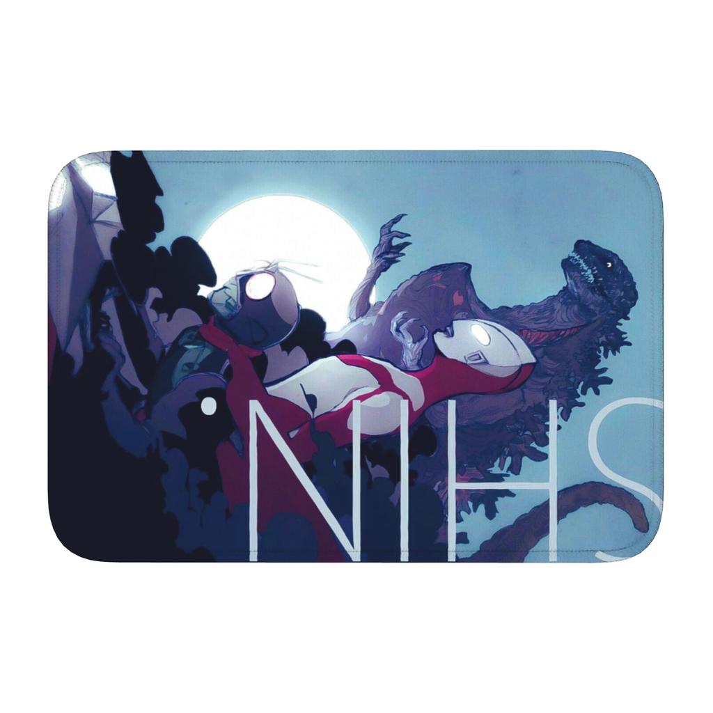 Ultramanes Anime Front Door Mat Anti-Slip Indoor Welcome Quick Dry Doormat Living Room Entrance Rug Carpet Footpad