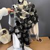 Comfortable Imitation Cashmere Scarf Women'S Versatile Elegant Ginkgo Leaf Scarf Thickened Warm Shawl Scarf