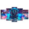 ArtSailing 5 Piece Canvas Art Abstract Leo Nebula Lion Constellation Painting Room Decor Poster Picture Zodiac Painting NY-7614C