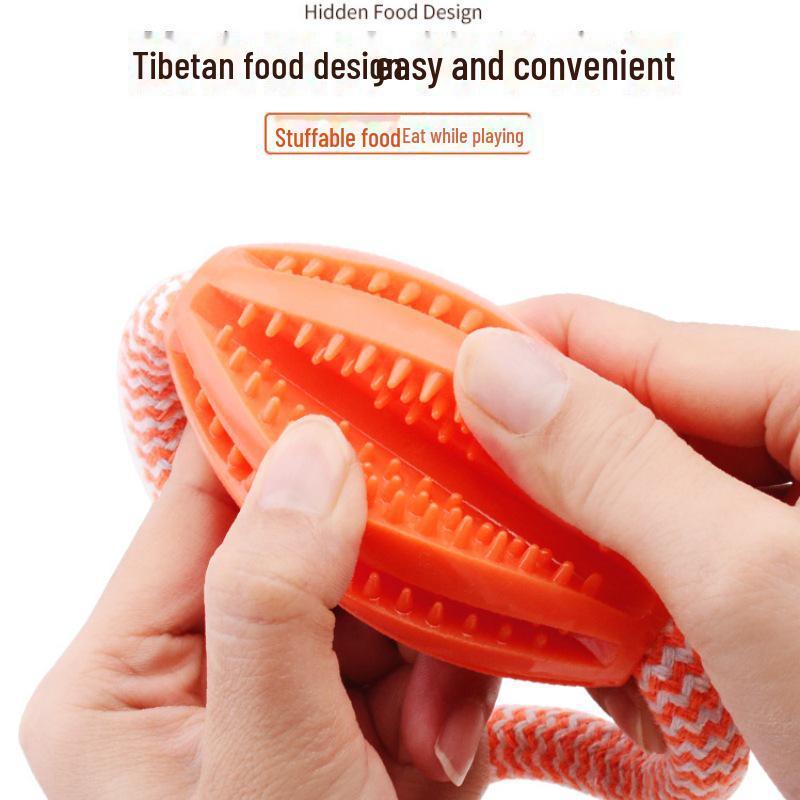 Игрушка для питомца из хлопковой веревки: Мяч-дозатор для еды для собак и кошек, который можно тянуть вручную, избавляет от скуки и чистит зубы. Дизайн выполнен в виде оливкового арбуза.