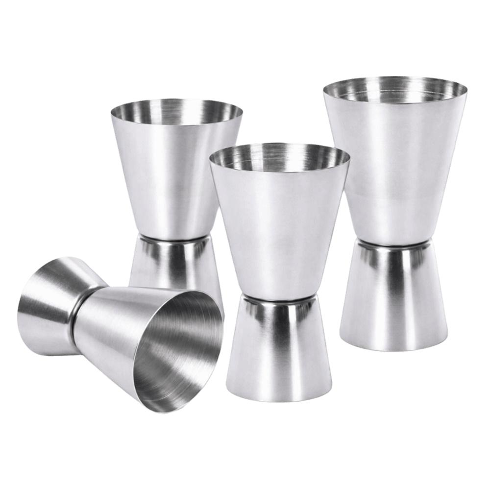 4pcs Double Ended Stainless Steel Jigger Easy To Clean Bar Jigger For Cocktail Making