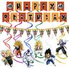 Dragon Ball Banner Goku Birthday Party Decoration Streamers Party Favors Background Baby Shower Supplies Kids Boys Gifts Toys