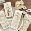 4Pcs Flower Fabric Lace Hair Clip Princess White Hairpins Gifts Bow Barrettes  Girls