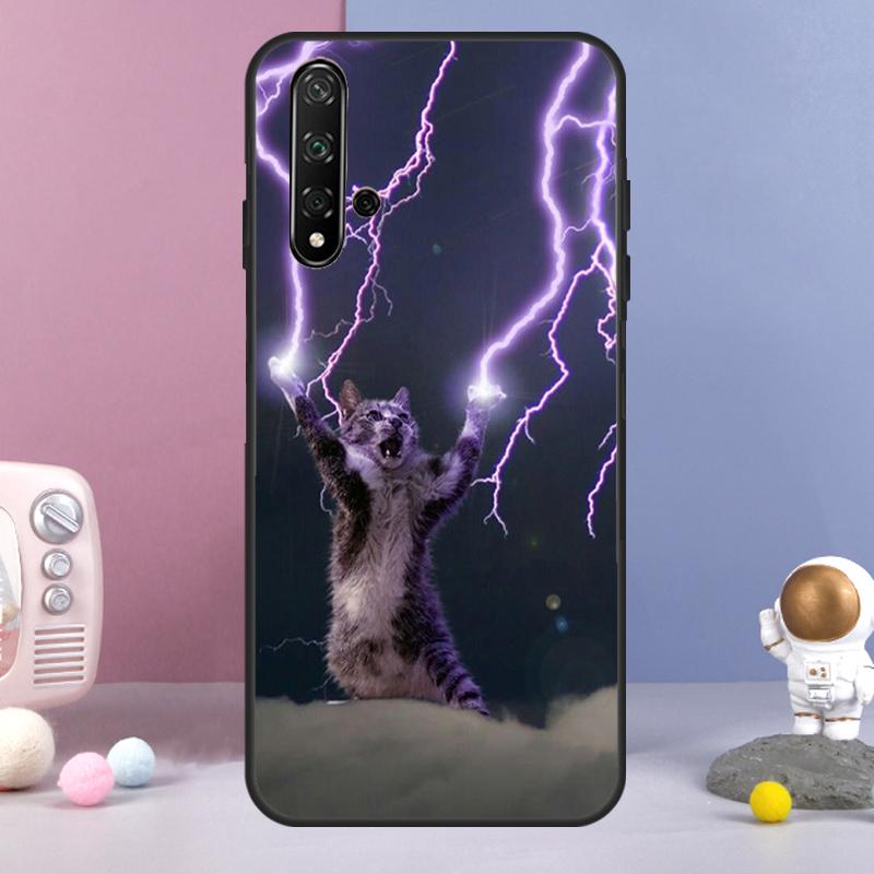 Кот в космосе Для Huawei Nova 12i 12s 11i 8i 7i 9 10 SE Y60 Y61 Y70 Y72 Y73 Y90 Y91 P20 P30 P40 Lite Чехол