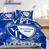 VfL Bochum 1848 Узор Комплект постельного белья Одеяло Покрывало Наволочка Домашний Декор Подарок на День Рождения (1 пододеяльник + 2 наволочки, без наполнителя)
