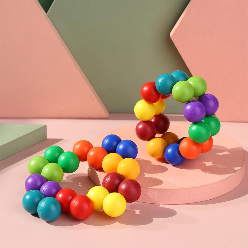 Красочный 3D кубический шар ручной работы головоломка декомпрессионный мяч игрушка